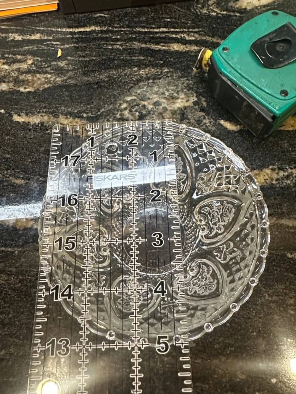 Clear Pressed Glass Decorative Bowl